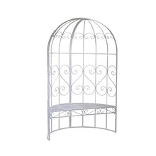 adami Panchina da Giardino in Ferro con Cupola 118,5x57H186cm Viareggio Bianco