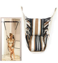 Sedia sospesa a righe con sedile imbottito, per il tempo libero all'aperto Swing Hanging sedia per comfort e durata superiori, per interni, esterni, casa, patio, giardino