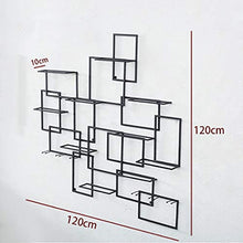 MoDi Ferro Wine Rack a Parete Vino Rack Hanging Governo del Vino Hotel Wine Rack Bar Bar Creativo casa (L120xW10xH120CM)