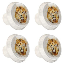 Maniglie per cassetti Manopole per cassetti Manopole rotonde Confezione da 4 per armadietto, cassetti, cassettiere, cassettiere ecc. Leone