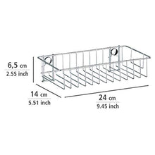 WENKO Portaoggetti Classic, Acciaio, 24 x 6.5 x 14 cm, Cromo