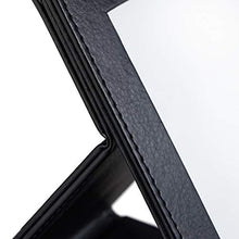 Relaxdays Specchio Pieghevole, da Viaggio e da Trucco, per il Campeggio, Specchietto, Dimensioni HxL: 20 x 13,5 cm, Nero