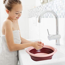 Biteatey Lavabo da viaggio portatile in plastica pieghevole per la casa