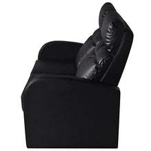 Festnight Divano Home Cinema 2 Posti Reclinabile in Pelle Artificiale Nera