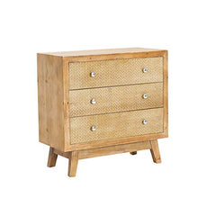 Pureday Comò Jytte - Cassetti con Motivo a Spina di Pesce - Look Vintage - Legno - Una Larghezza di Circa 85 cm