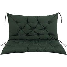 Beenle-Icey Cuscino Imbottito Per Panca Da Giardino A 2 Posti, Cuscino Con Schienale Per Panca, Spazioso Comodo E Spesso, Per Mobili Da Giardino Altalena E Interni 100*100*10cm (Verde scuro)