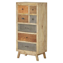 Vidal Regalos Mobile cassettiera legno 7 cassetti 125 cm