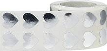 Argento Metallico Adesivi a Cuore, 13 mm 1/2 Pollice Etichette Brillanti per San Valentino 1000 Pacchetto