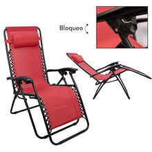 Arcoiris Lettino pieghevole arcobaleno, sedie a dondolo da giardino per esterno con imbottitura per la testa regolabile, ergonomico, 165x65x110 cm (Pack 2, Rojo)
