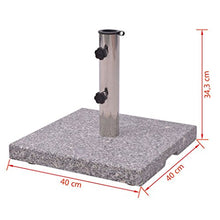 vidaXL Base Porta Ombrellone in Granito Nero 20 kg Supporto Tenda Parasole