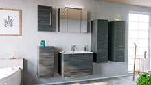 Set di mobili da bagno OPTIMO 80cm (6 pezzi) grigio grafite