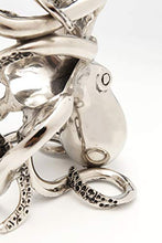 Kare Design Octopus Portabottiglie, Alluminio Nichelato/Argento, 24.25x16.5x20.5cm