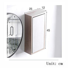 haozai Specchio da Bagno Specchio Arredobagno con Cornice (25x12x45cm) Home Specchiera A 1 Ante Mobile Sospeso A Muro Bagno Legno Massello 20