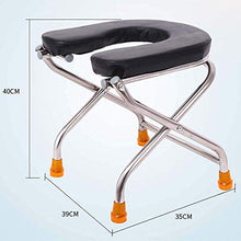 LHQ-HQ. Sedia comoda in acciaio pieghevole, comode pieghevole, sedia da toletta per toilette pieghevole per adulti sedia da toilette portatile pieghevole