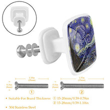 Notte stellata (23) 4 PCS Pomelli per Porta, Pomolo per Mobile, Pomelli per Mobili con Viti, Maniglia per Armadietto, Pomelli per Porta, Pomelli per Cassetti per Porta, Armadio, Cassetto e Credenza