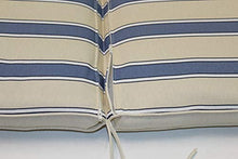 GHIOCUSCINI "Cuscini per Dondolo cm135 sfoderabile con tettuccio per Esterni Universale Mis. Larghezza cm135 X profondità 54, SP.6cm Schienale 54 cm Tessuto COT/Poly Rigato Nizza Incluso Tettuccio