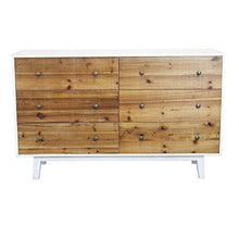 Milani Home s.r.l.s. cassettiera in Legno con Sei cassetti di Design Moderno per Salotto Cucina Sala da Pranzo cm 146x45x90 h