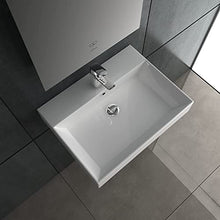 Bad1a Alpenberger - Lavello da appoggio in ghisa minerale, 60 x 42 cm, con troppopieno integrato, lavello rettangolare ed elegante, montaggio semplice