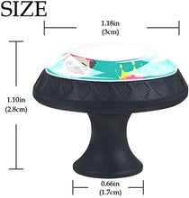 Cartone animato Pug Dog Crown Princess Pattern Pomelli per Porta Set di 4 Pomelli per Mobili Manopole per Cassetti Cucina Armadio Vetro