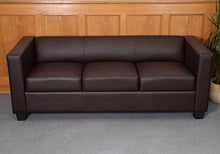 Serie Lille M65 Divano Sofa 3 posti 75x191x70cm Ecopelle Marrone