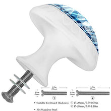 Maniglie per cassetti Manopole per cassetti Manopole rotonde Confezione da 4 per armadietto, cassetti, cassettiere, cassettiere ecc. Shell Con Sfondo Blu