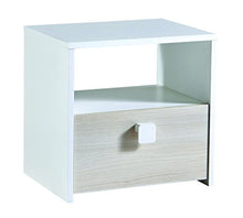 13Casa - Easy A6 - Comodino. Dim: 33x42x43 h cm. Col: Bianco, Acacia. Mat: MDF., legno_composito