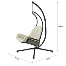 SoBuy Dondolo da Giardino e casa Lettino Prendisole in Metallo con Cuscino Incluso Max Portata 150 kg OGS52-MI