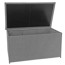 Mendler Baule Contenitore da Esterno HWC-D88 polyrattan ~ Basic 950l Grigio