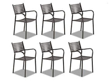 Sedia Poltrona per Uso Esterno Modello Alice CH1550 Colore Ferro Antico *** Offerta per 6 Pezzi *** ZINCATA E Verniciata A POLVERI per RESISTERE alle INTEMPERIE - Prodotta in Italia da VERMOBIL