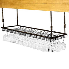 Rastrelliere per bicchieri da vino Bottiglia per vino / supporto per vino per vino, decorazioni per tazze per hanger per home bar e cucina, può ospitare fino a 24 tazze, altezza regolabile: 30 - 60 cm