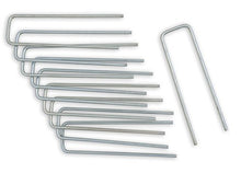 Windhager Picchetti Metallici, Terra, ancoraggi di Fissaggio, zincato, 4 x 14cm x Ø 4mm, 10 Pezzi, 06299, Argento