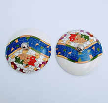 Abc_bagno Tappo Lavabo in Porcellana 2pz Gaudi Blu