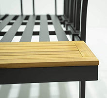 Set Salotto da Giardino Divano Modulare e Tavolino in Alluminio e Legno Dafne Antracite