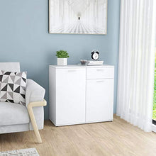 vidaXL Credenza bianca, 80 x 36 x 75 cm, truciolato