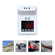 Hemoton - Termometro digitale senza contatto con display LCD digitale e allarme febbre per scuola e ufficio senza batteria