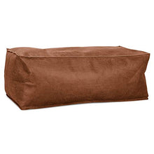 Lounge Pug, Pouf Poggiapiedi Gigante, Pelle Effetto Vintage Tenné