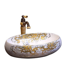 Lavabo Ovale da Bagno Retro Creative Jingdezhen Ceramic Hotel Lavabo antispruzzo Lavandini Bagno