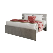 Argonauta Italia Letto Una Piazza e Mezza per Camera Colore Grigio Cemento cm 200x131xH 98