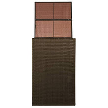 E E-NICES Copribidone per Spazzatua Polyrattan 76x78x120cm Marrone