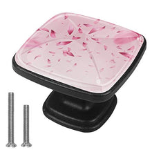 Pink sakura falling petals background Pomelli per Porta Set di 4 Pomelli per Mobili Manopole per Cassetti Cucina Armadio Vetro