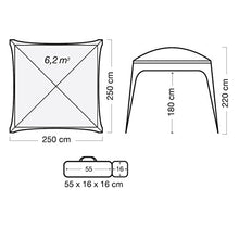 COLUMBUS Simple Shelter, Gazebo Unisex-Adulto, Giallo/Blu, Unica