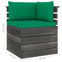 vidaXL Divano Angolare da Giardino su Pallet con Cuscini Legno di Pino