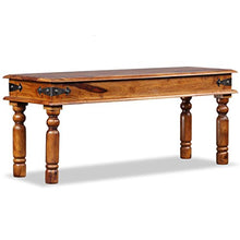 vidaXL Panca in Legno Massello di Sheesham 110x35x45 cm Arredo Casa Panchina