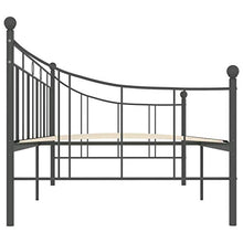 vidaXL Telaio Divano Letto Grigio in Metallo 90x200 cm