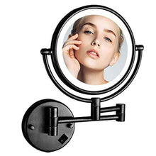 WZDD Specchio Trucco Ingranditore da Parete, Specchio Cosmetico Illuminato con Luce LED, Specchio da Bagno 10x Ingrandimento con Braccio Pieghevole Specchi per Radersi