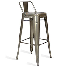 Santani Mobili - Sgabello in metallo, modello: Classic Tolix Style, forma ad L, ispirata al mondo industriale, dimensioni: 42,5 x 42,5 x 95 cm Grigio cristallo