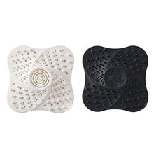Huante - Set di 2 tappi per lavabo da cucina per la casa, per lavabo, per lavabo e lavabo, colore bianco e nero