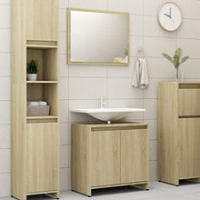 Set di mobili da bagno, in rovere Sonoma Agglomerato