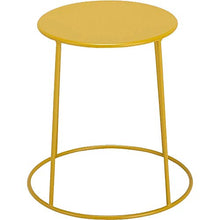 Meubletmoi - Tavolino rotondo in metallo giallo e gambe cablate diametro 35 cm – TERA 2670