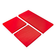 Set di 3 pezzi di ricambio per sedia da giardino in rattan, colore rosso